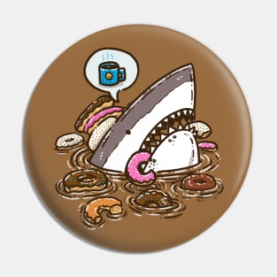 Donut Shark Pin