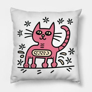 Retro Cat Design Pillow