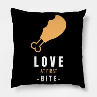 Chicken Nuggets - Love at First Bite - Chicken Nuggets Lovers Gift Pillow