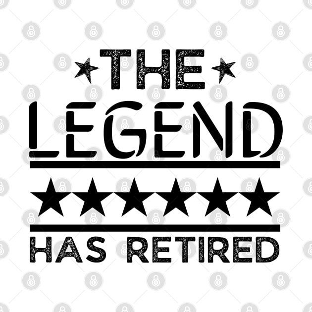 The legend has retired, retirement gift tees by JustBeSatisfied