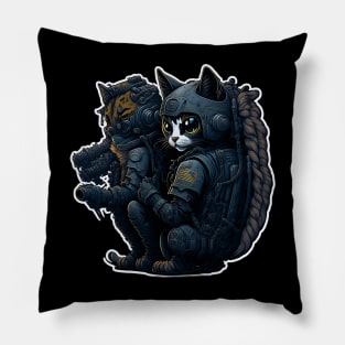 Mecha Cat_001 Pillow