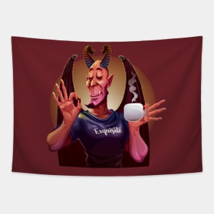 demon guy loves hot chocolate Tapestry