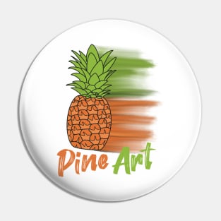 Pine Art Pineapple Pin