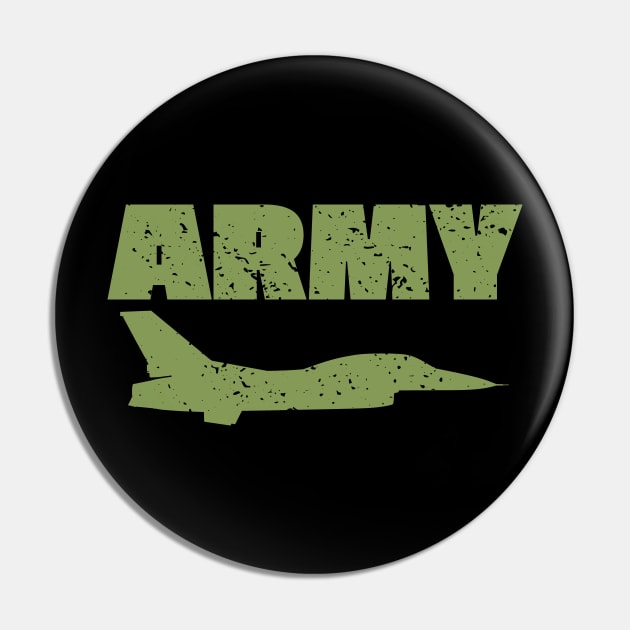 Vintage Army Military Aircraft Illustration Birthday Gift Pin by GBDesigner