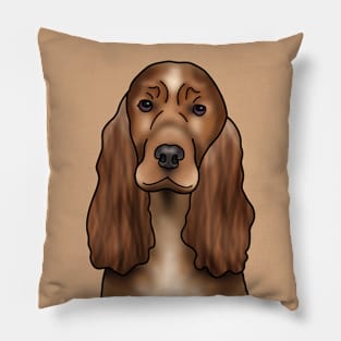 Cocker Spaniel Dog Portrait Pillow