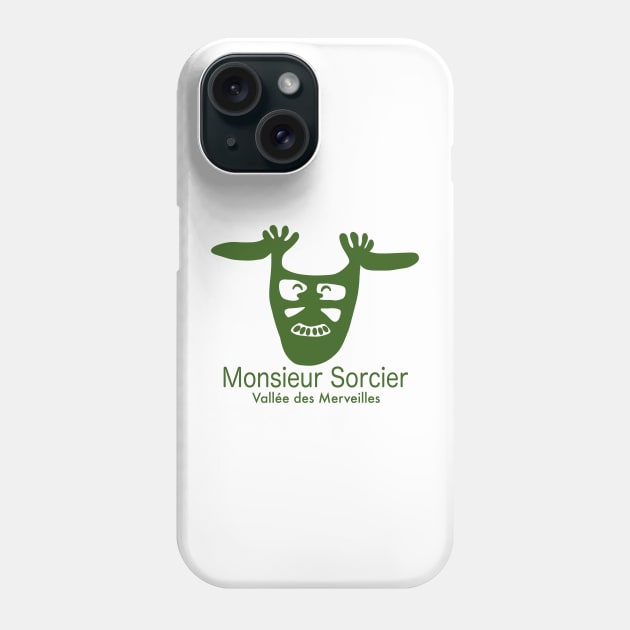 Monsieur Sorcier - Vallée des Merveilles - vert Phone Case by Babush-kat