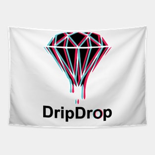 Diamond Drip Drop Black Tapestry