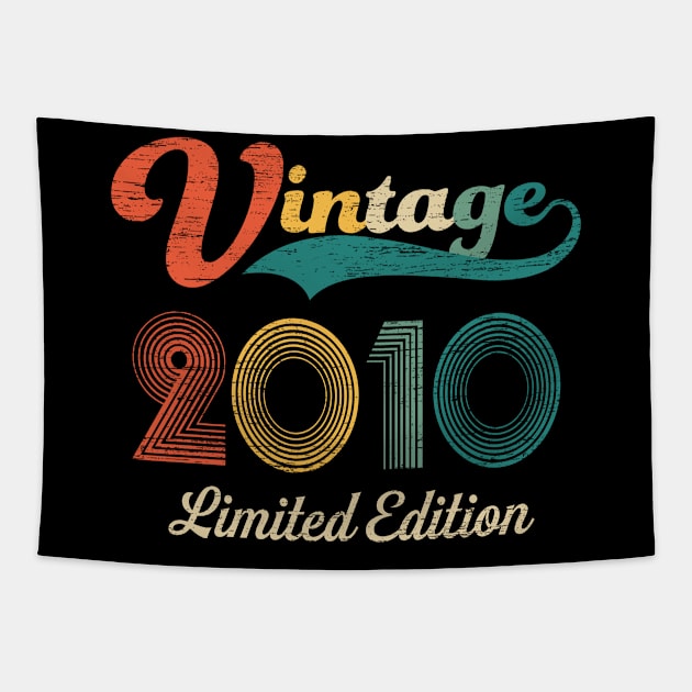 11th Birthday Gifts Year Old - Vintage 2010 Limited Edition Tapestry by heart teeshirt