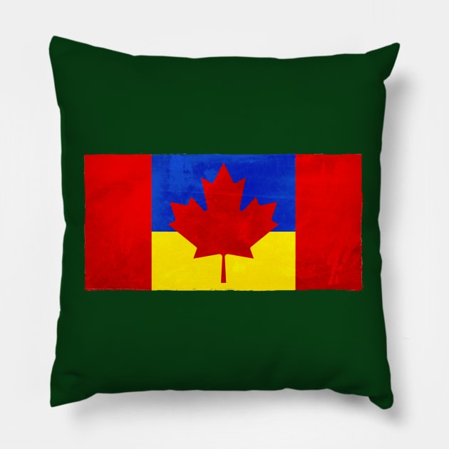 CANKRAINE FLAG - Canada & Ukraine Pillow by INLE Designs