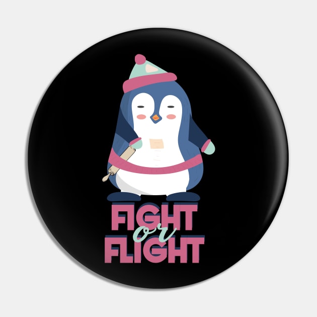 Fight or Flight, But I Can't Fly Pin by Selva_design14