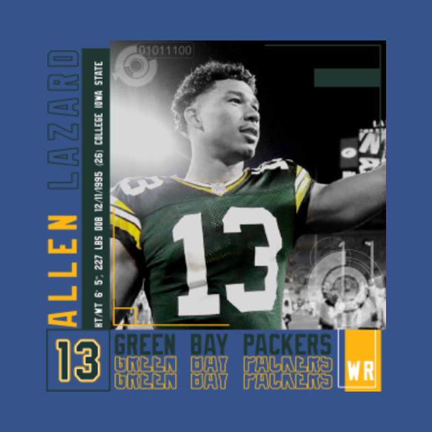 Discover Allen Lazard Football Edit Tapestries Packers - Allen Lazard - T-Shirt