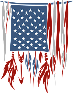 American Flag Feathers Magnet