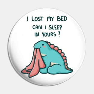 Stegosaurus with blanket, Chuck, dinosaur, dino Pin