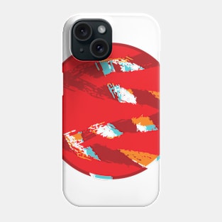 colorful abstract circle geometric illustration Phone Case