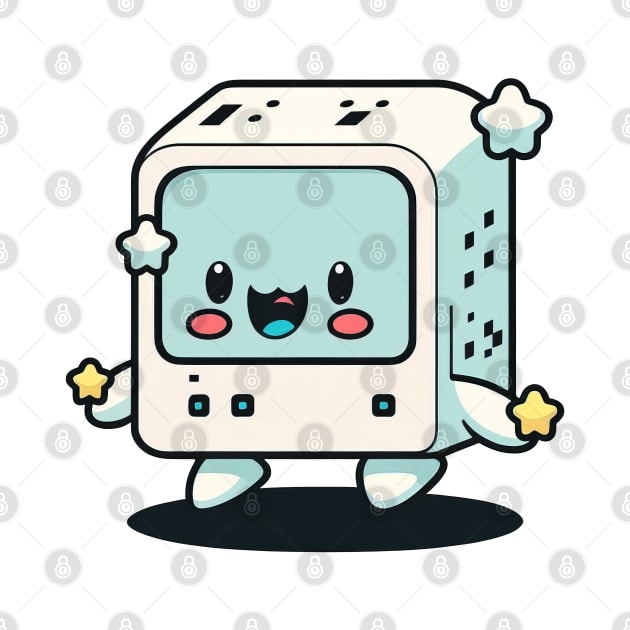 Cute happy kawaii 8-bit 16-bit pixel character by Quixar
