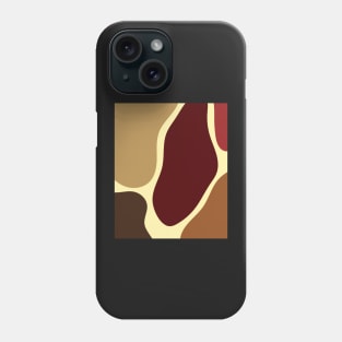 Minimal Modern  Abstract Shapes  Brown Warm Colours  Pattern Phone Case