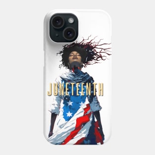 Juneteenth: Liberation and Unity (no fill light background) Phone Case