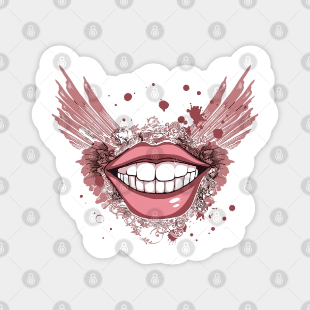 Keep Smiling - Funny Face - Caricature Magnet by Wilcox PhotoArt