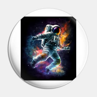 Astronaut dancing in space cosmos Pin