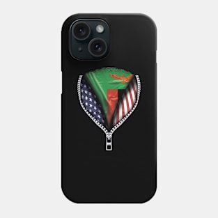 Zambian Flag  Zambia Flag American Flag Zip Down - Gift for Zambian From Zambia Phone Case