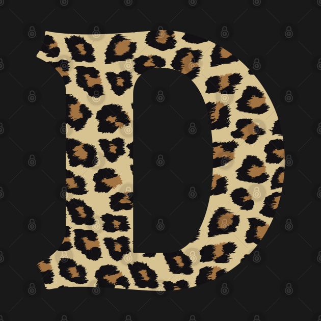 Letter D Leopard Cheetah Monogram Initial by squeakyricardo