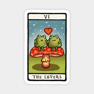 Goblincore Aesthetic Cottagecore Stupid Cute Frog Tarot Card - Artist frog - Mycology Fungi Shrooms Mushrooms Magnet