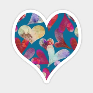 Boho Watercolor Painted Hearts | Cherie's Art(c)2021 Magnet