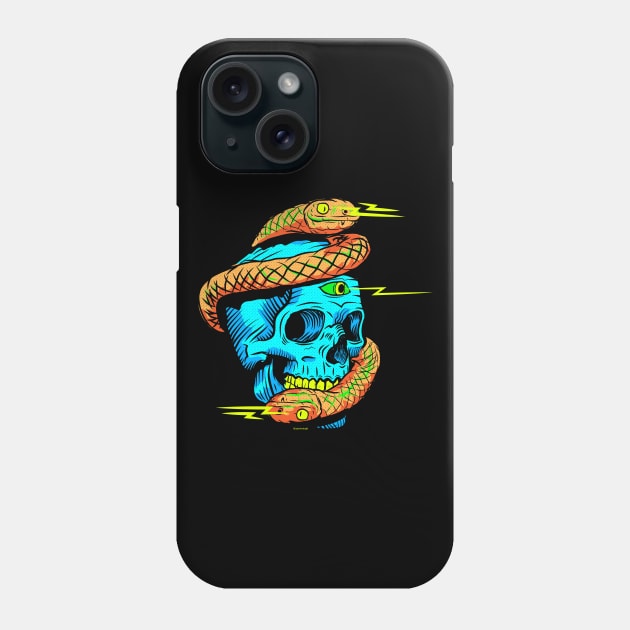 Infinite Snake Skull Ouroboros Serpent Phone Case by TOKEBI