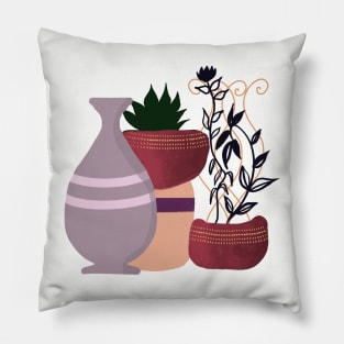 Bohemian plants pots Pillow