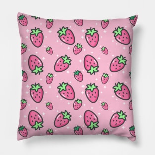 Pastel Cute Stawberries Pillow