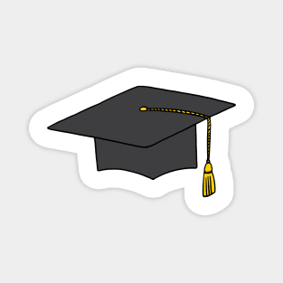 Golden Yellow Tassel Graduation Cap Magnet