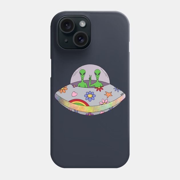 They Come in Peace UFO Phone Case by AzureLionProductions