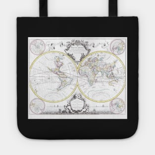 World map wall art 1665 dorm decor mappemonde Art Print Tote