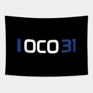 OCO 31 Design - White Text Tapestry