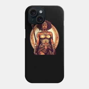 African Queen, Afro Female Warrior, Black History Phone Case