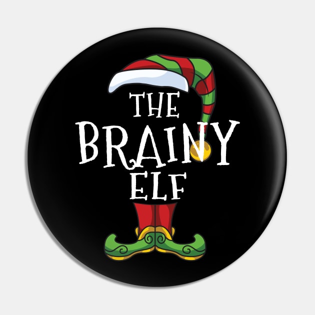 Brainy Elf Family Matching Christmas Holiday Group Gift Pajama Clever Pin by BeesTeez