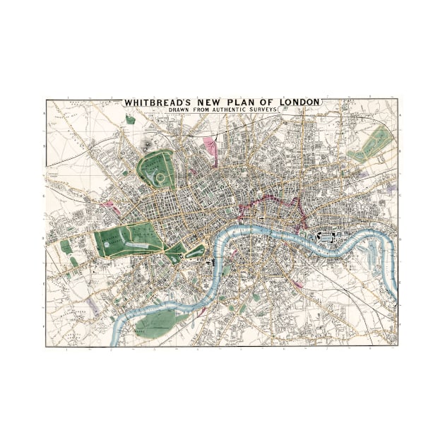 Vintage Map of London England by pdpress