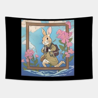 Scuba Diving Underwater with Rabbit Bunny Lover Diver Instructor Gift Tapestry