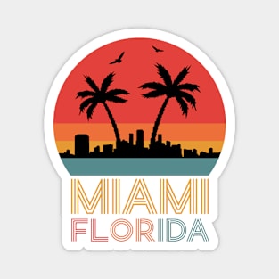 Vintage retro Colorful Miami Florida Magnet