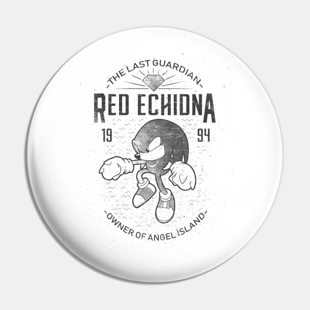 Red echidna Pin by Cromanart