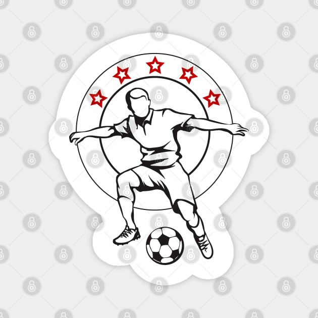 Soccer Club Retro Emblem Magnet by devaleta