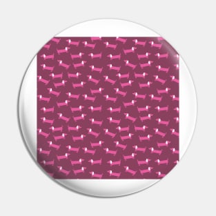 Pink dachshunds pattern Pin