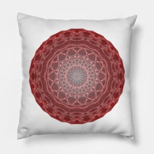 Peculiar Floral Pattern-Maroon Mandala Intricate Patterns Symmetrical Design -Koralle Pillow