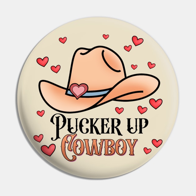 Pucker Up Cowboy Pin by Nova Studio Designs