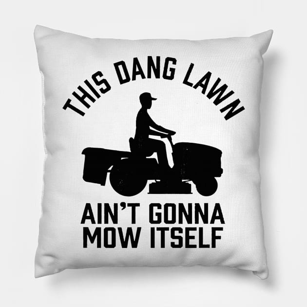 Funny This Dang Lawn Pillow by dailydadacomic