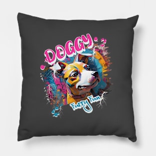 Graffiti-inspired portraiture Dog Pillow