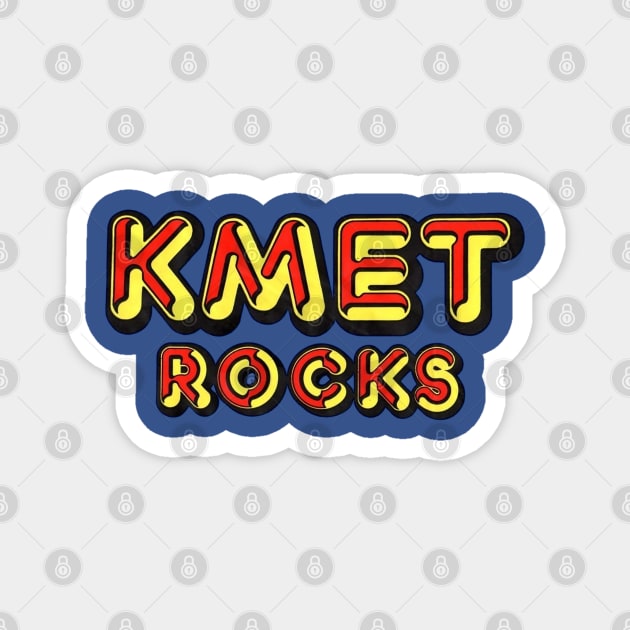 KMET - 94.7FM Los Angeles Defunct Radio Station ROCKS Magnet by RetroZest