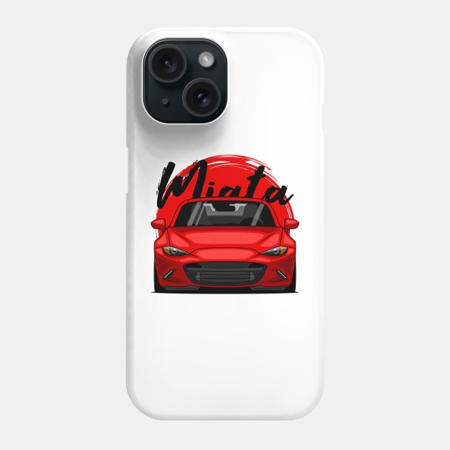 Red Miata MX5 ND Phone Case by GoldenTuners