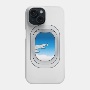 Blue Sky View from Plane Window Phone Case