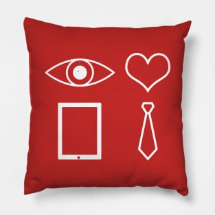 Eye Heart Pad Tie Pillow